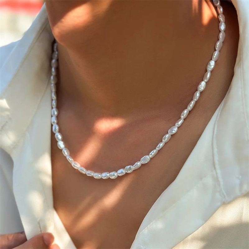Pearl Choker Necklace Vintage - ファッションシンプルな模造パールチョーカーネックレス女性のためのヴィンテージエレガントなビーズ気質ネックレスウェディングパーティージュエリーギフト