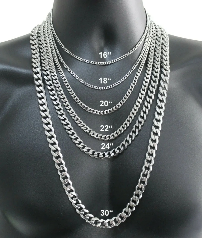 Cuban Link Chain 12Mm - メンズ 925 スターリングシルバーネックレス 2/4/6/8/10/12 ミリメートル 40-75