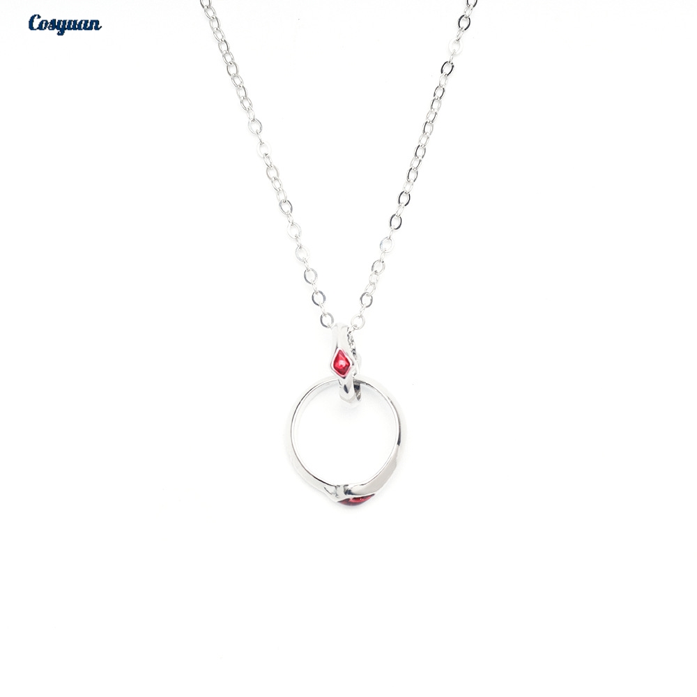 Anime Pendant Necklace - ゲーム「ヴァロラント」コスプレ用「Together Forever」ネックレス、円形ペンダントネックレス、アクセサリー、ジュエリー、装飾品、小道具、パーティー仮装用