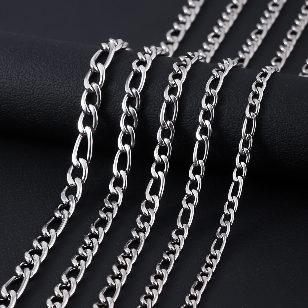 Cuban Link Chain 12Mm - HNSP 316L ステンレス鋼フィガロチェーン男性用 5 ミリメートル/7 ミリメートル/9