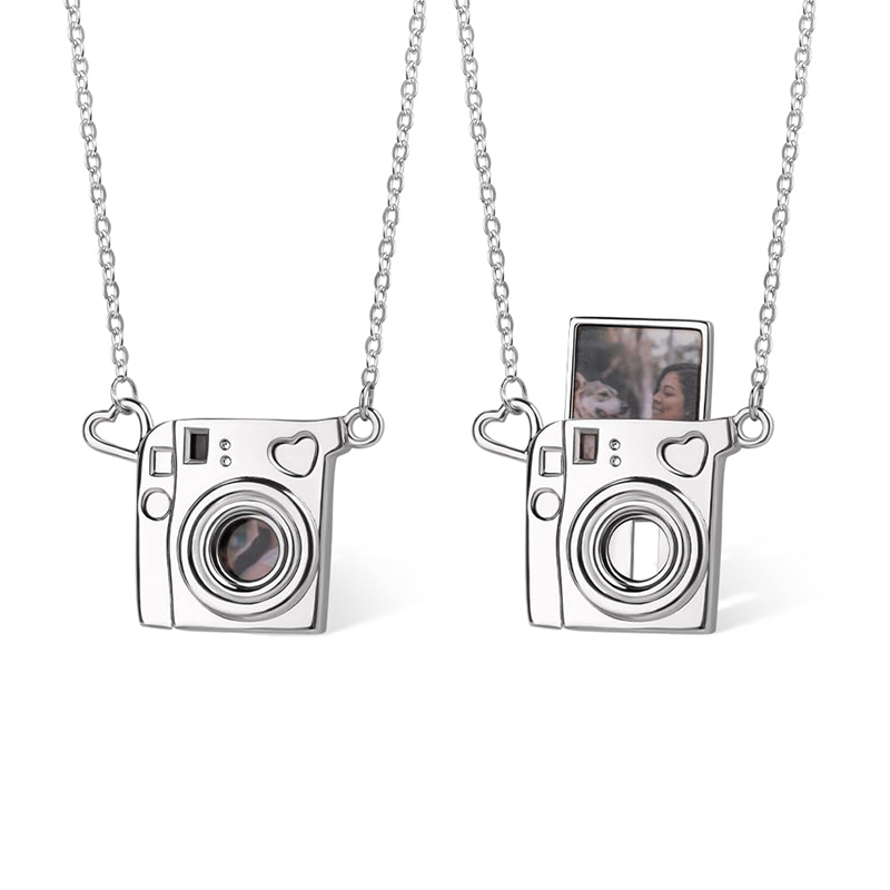 Heart Locket Necklace Photo - 写真入り真鍮ハートネックレス、ミニカメラロケットネックレス、ペットメモリアル、誕生日プレゼント、男性女性向けカスタマイズ可能