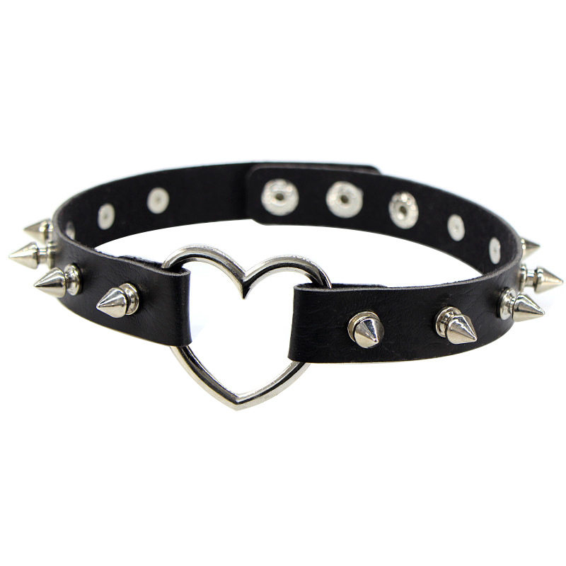 Goth Punk Spike Choker - セクシーなスパイクパンク首輪レザーチョーカーネックレスボンデージゴスジュエリー女性パーティークラブゴシックネックレスアクセサリーフェスティバルチョーカー