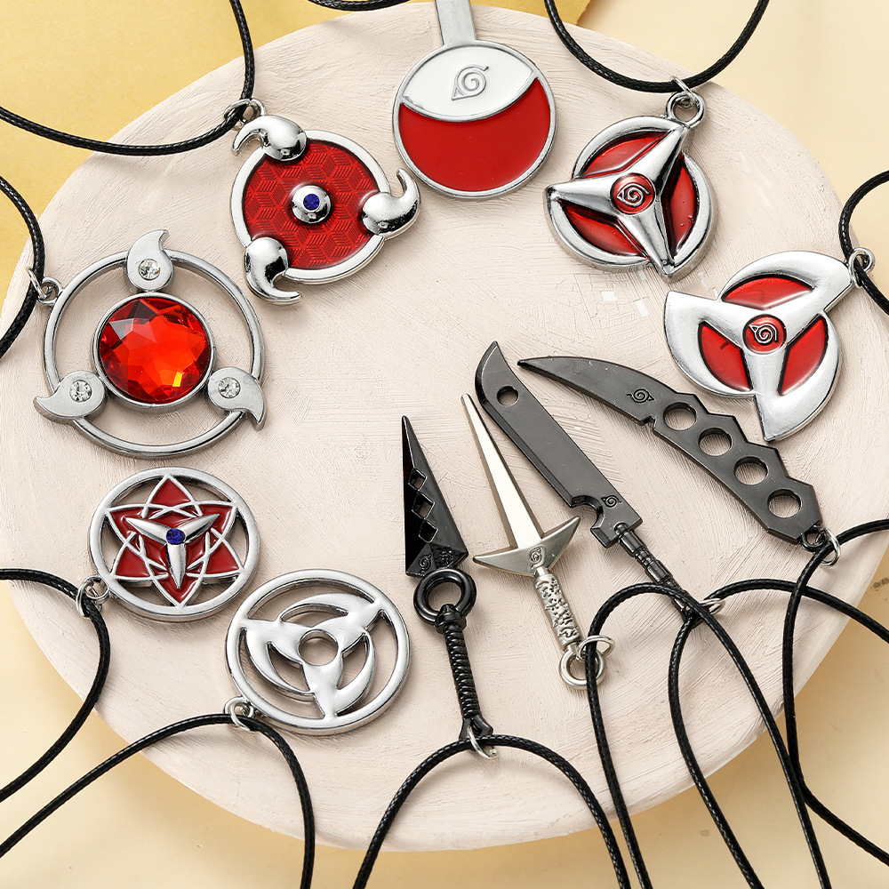 Anime Pendant Necklace - うずまきナルト ペンダントネックレス メタル製アニメジュエリー ヒップホップ パンク ファンへのギフト