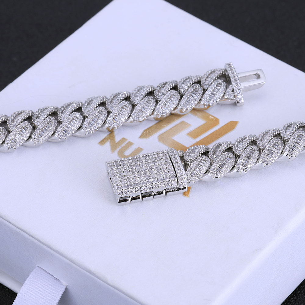 Cuban Link Chain 12Mm - Nuoya-男性用キューバリンクネックレス,12mm,長方形のダイヤモンド,ヒップホップジュエリー
