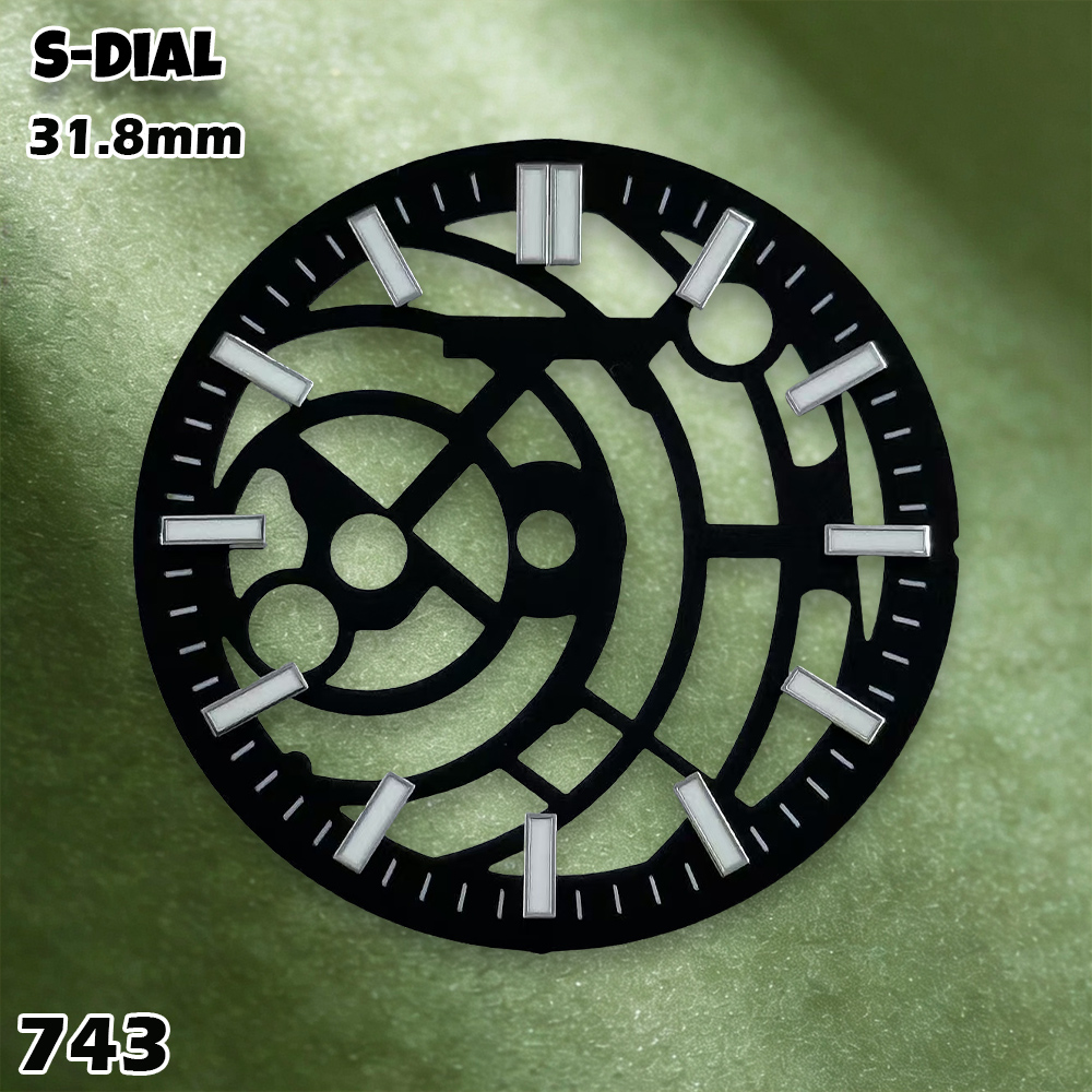 NH 31.8mm S ロゴ NH70 中空ダイヤル グリー - Watch Accessories のレビューと価格