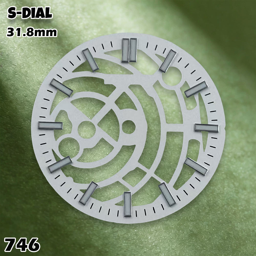 NH 31.8mm S ロゴ NH70 中空ダイヤル グリー - Watch Accessories のレビューと価格