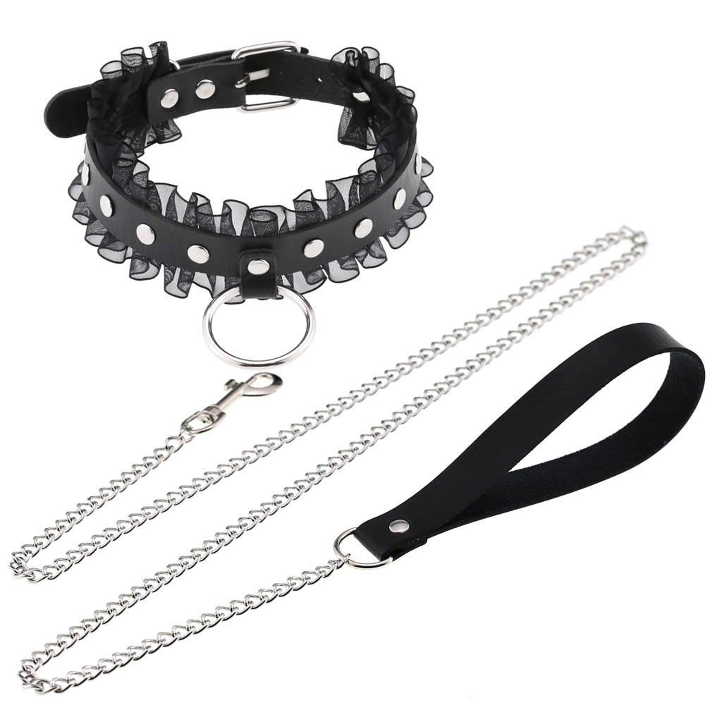 男性と女性のためのセクシーなレースのネックレス,パンクと金属 - Goth Punk Spike Choker のレビューと価格