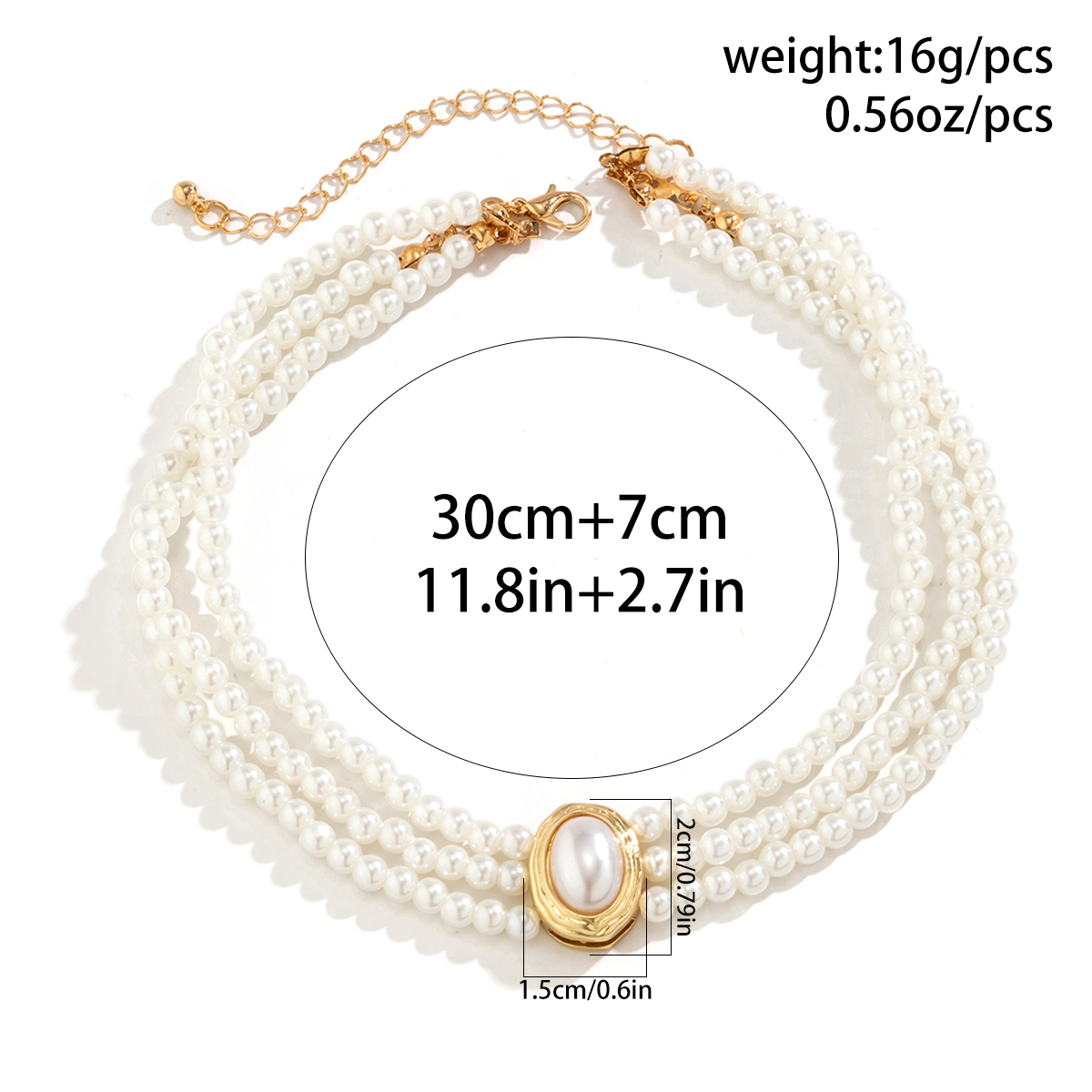 多層ヴィンテージイミテーションパールショートチョーカーネック - Pearl Choker Necklace Vintage のレビューと価格