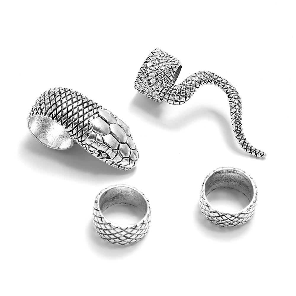 KMVEXO 4 ピース/セットゴシックスチームパンクスネー - Vintage Punk Knuckle Rings Set のレビューと価格