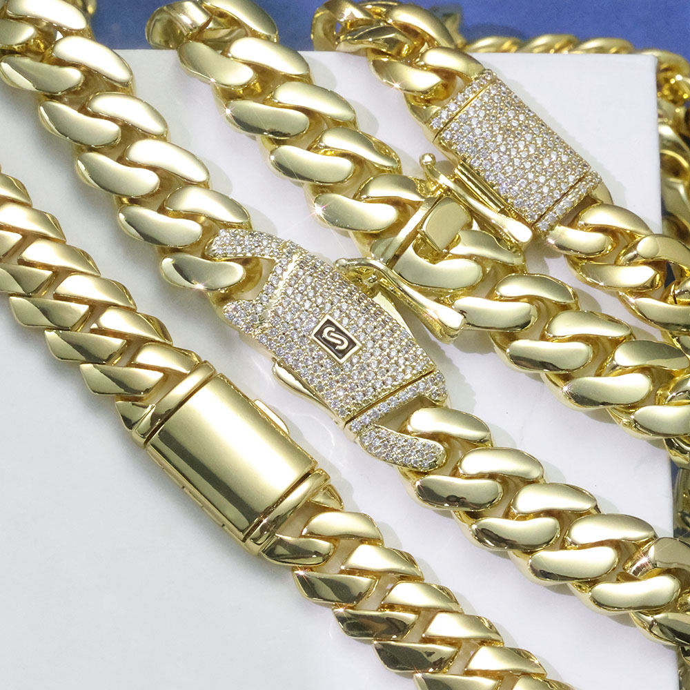 ESKEEM 高光沢モナコチェーンスムースネックレス 12M - Cuban Link Chain 12Mm のレビューと価格