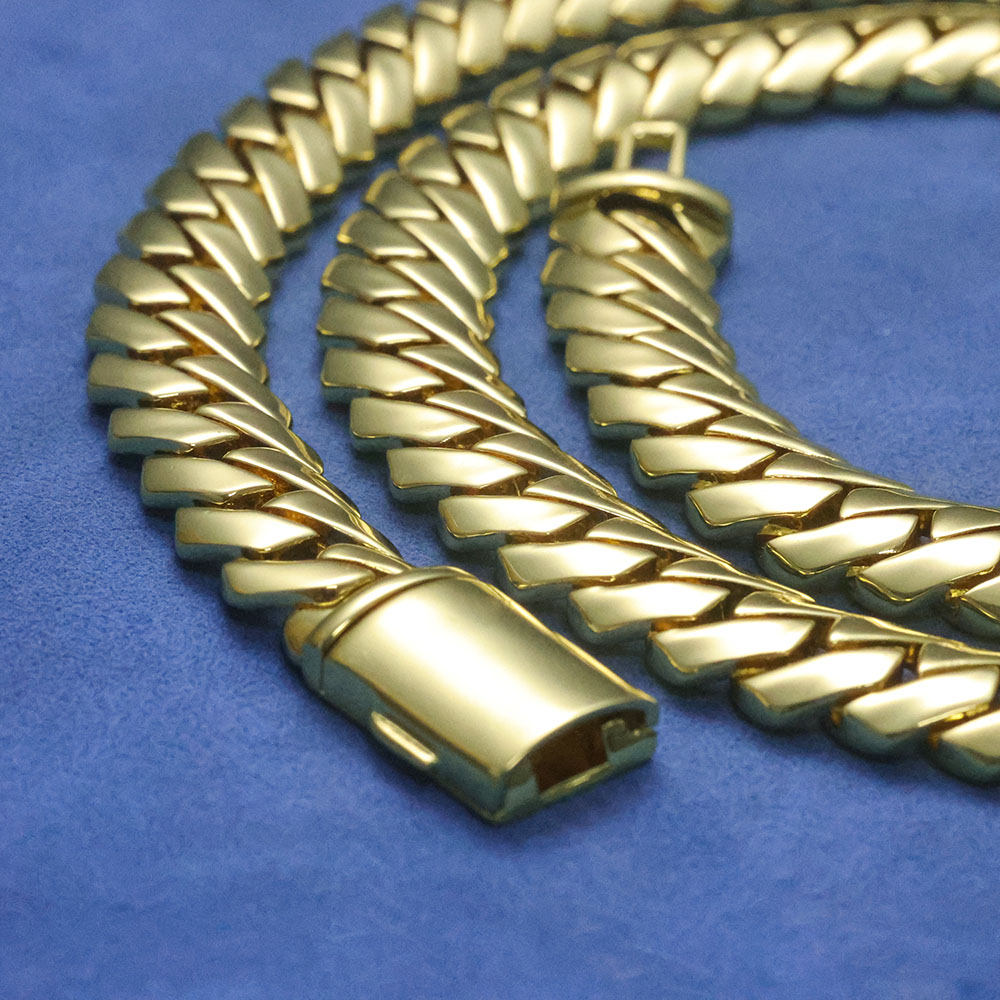 ESKEEM 高光沢モナコチェーンスムースネックレス 12M - Cuban Link Chain 12Mm のレビューと価格