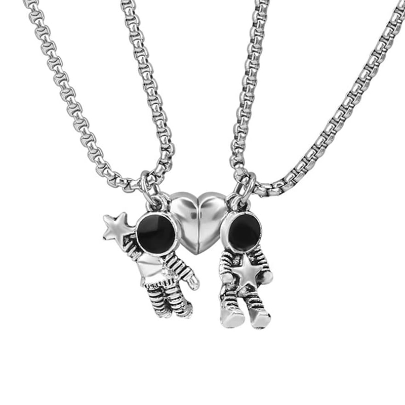 カップルのための磁気マッチネックレス,天文学,男性または女性 - Magnetic Couple Matching Necklaces のレビューと価格