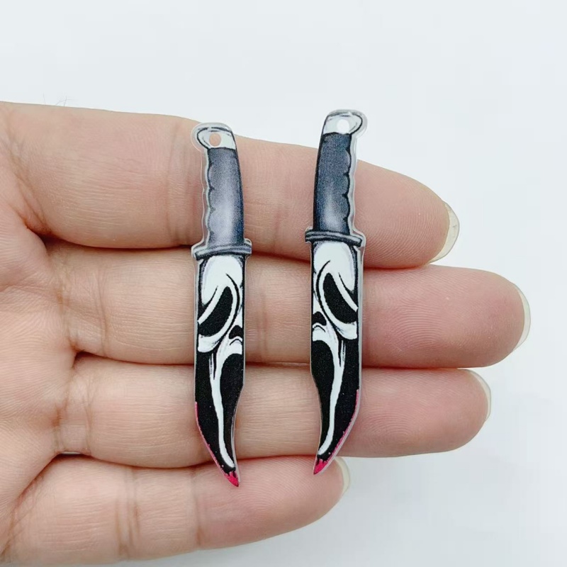 アクリル製ジュエリー10個 ハロウィンペンダント DIYイヤ - Earrings のレビューと価格