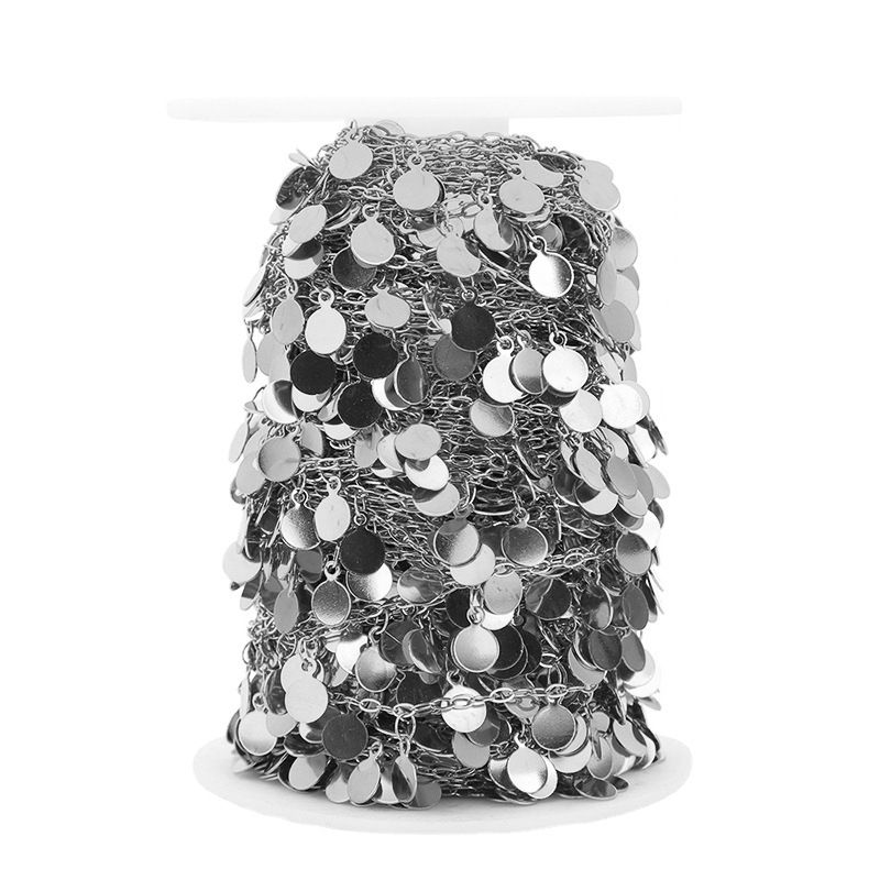 1メートルステンレス鋼6mmディスク手作りチェーンDIYジュ - Body Jewelry のレビューと価格