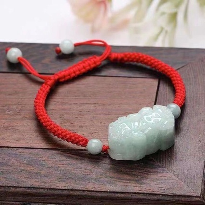 天然ジェダイトAグレード貔貅ブレスレット（男女兼用）、高級ジ - Bracelets のレビューと価格