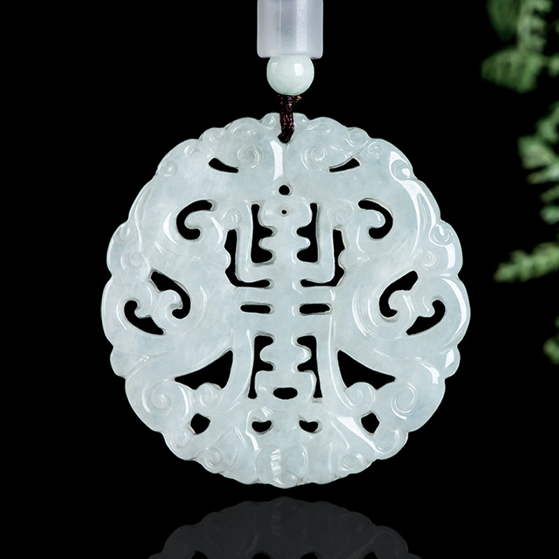 ビルマ翡翠ドラゴンペンダントネックレスヴィンテージギフト女性 - Necklaces のレビューと価格