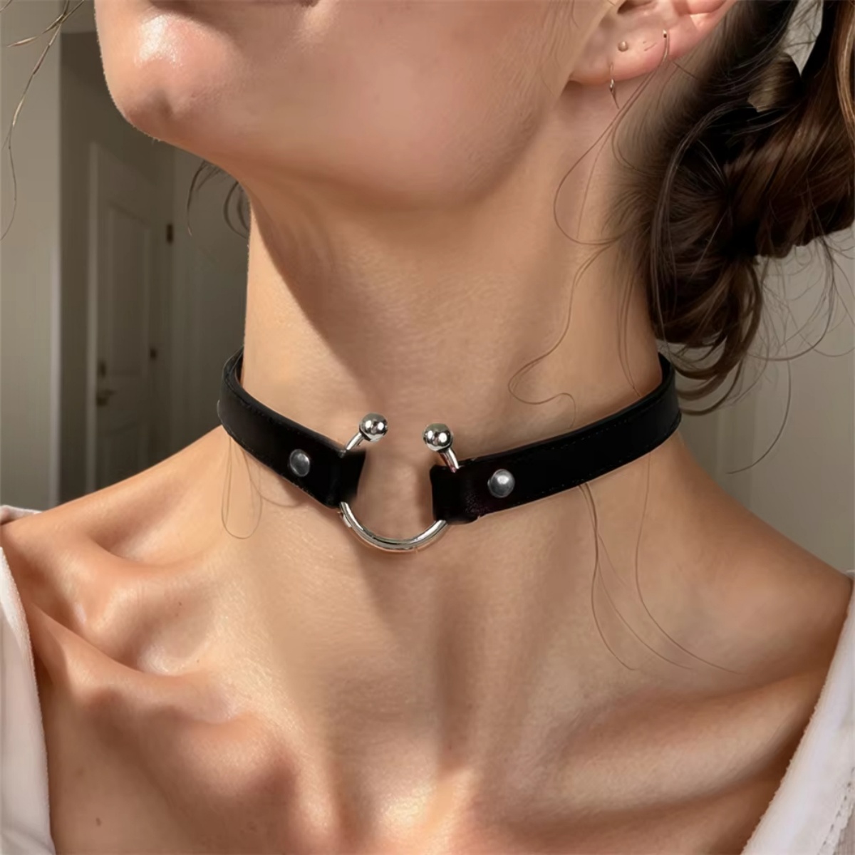 ファッションPUレザー スパイクチョーカー パンクカラー レ - Goth Punk Spike Choker のレビューと価格