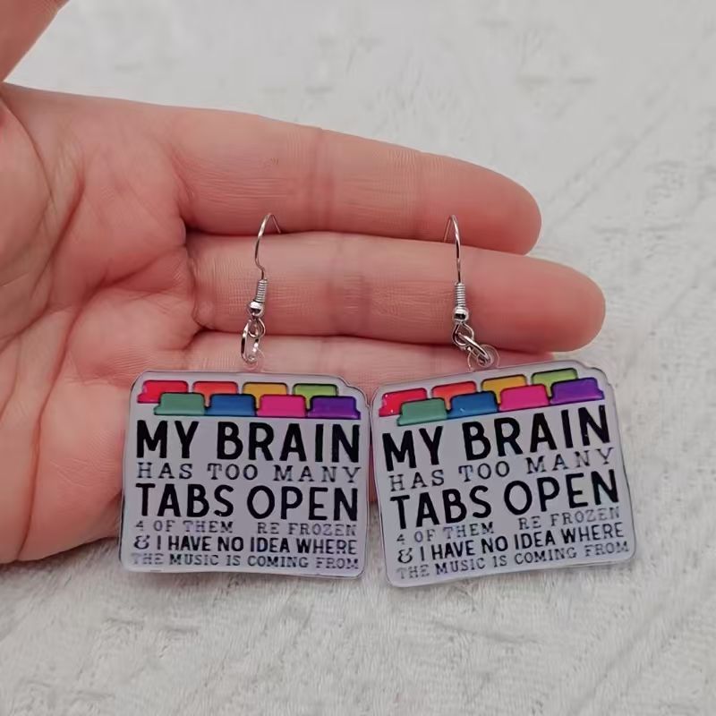 10個入りアクリルカラーレターイヤリング、女性用イヤリング、 - Earrings のレビューと価格