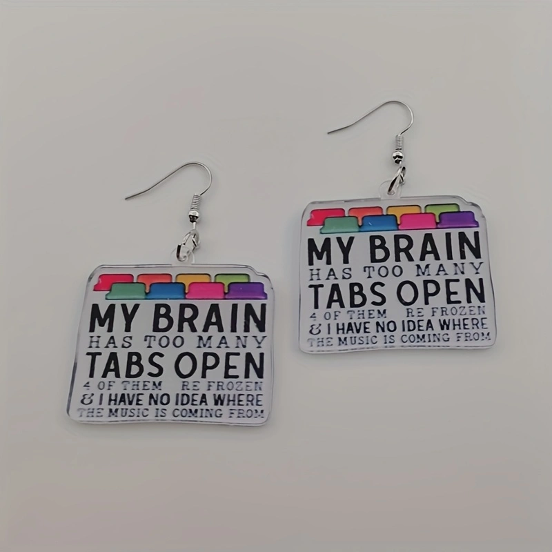10個入りアクリルカラーレターイヤリング、女性用イヤリング、 - Earrings のレビューと価格