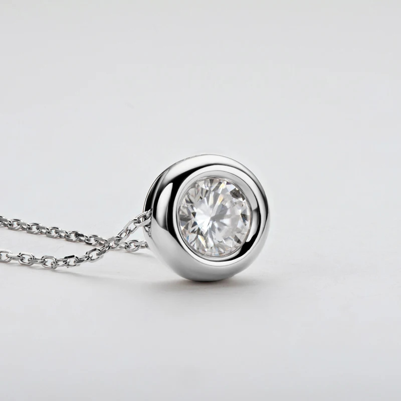 1ct 2ct 3ct D VVS1 ベゼルモアッサナイトバ - 925 Sterling Silver Chain Necklace Men のレビューと価格