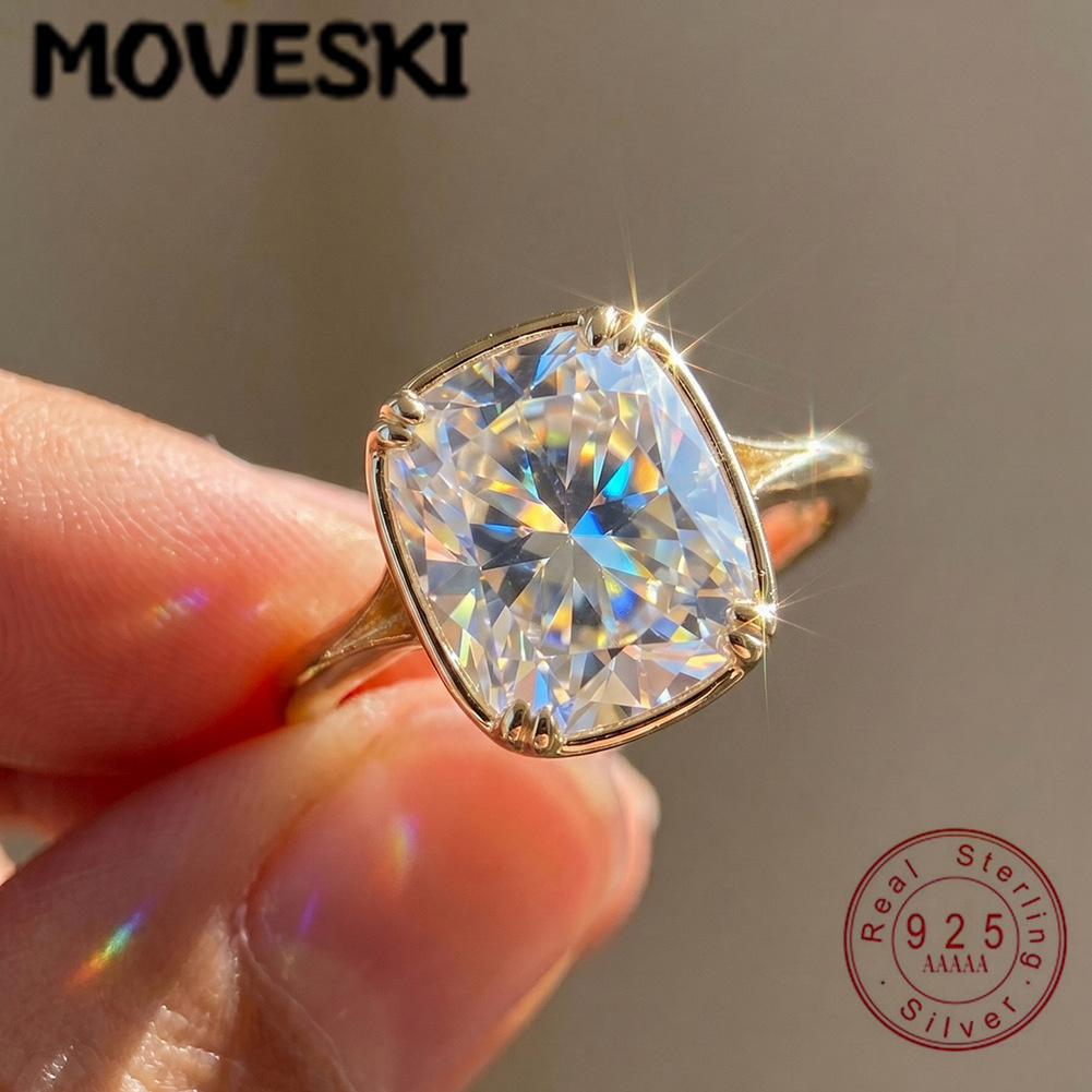 S925 スターリングシルバー 1 カラット スクエア モア - Moissanite Engagement Ring 1 Carat のレビューと価格