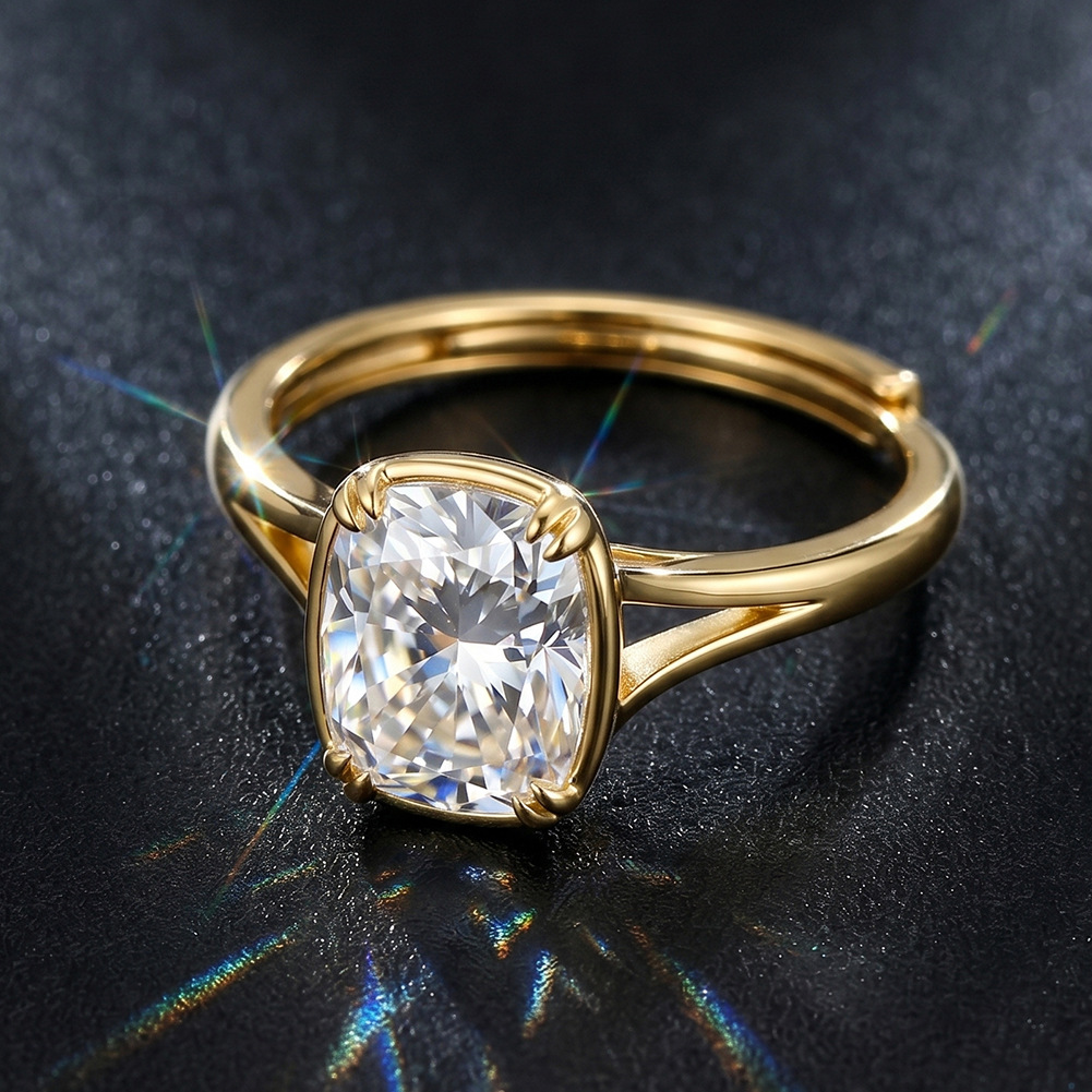 S925 スターリングシルバー 1 カラット スクエア モア - Moissanite Engagement Ring 1 Carat のレビューと価格
