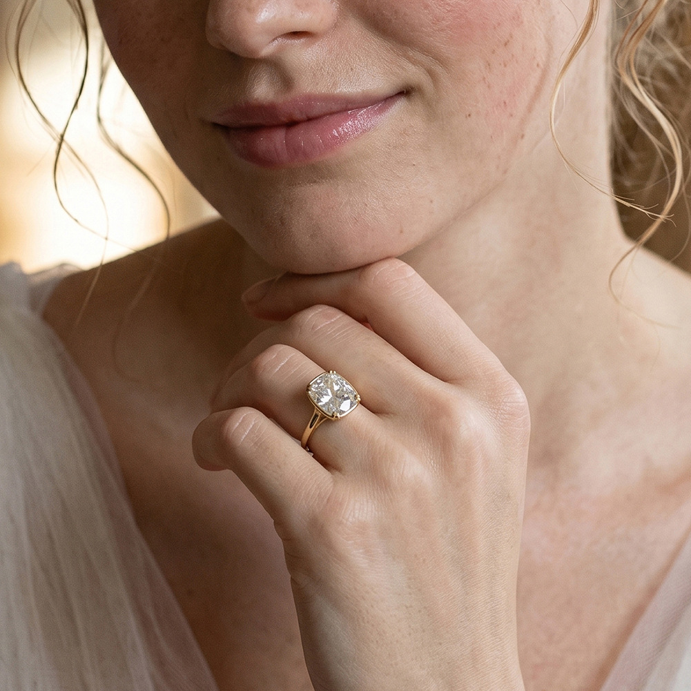 S925 スターリングシルバー 1 カラット スクエア モア - Moissanite Engagement Ring 1 Carat のレビューと価格