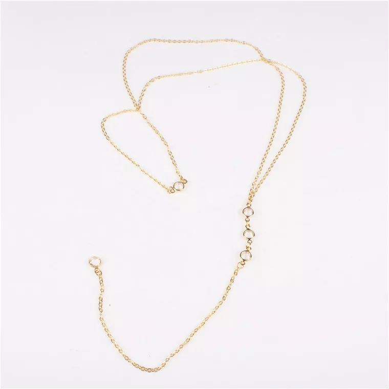 ラインストーン付きセクシーな女性用バックチェーンネックレス、 - Body Jewelry のレビューと価格