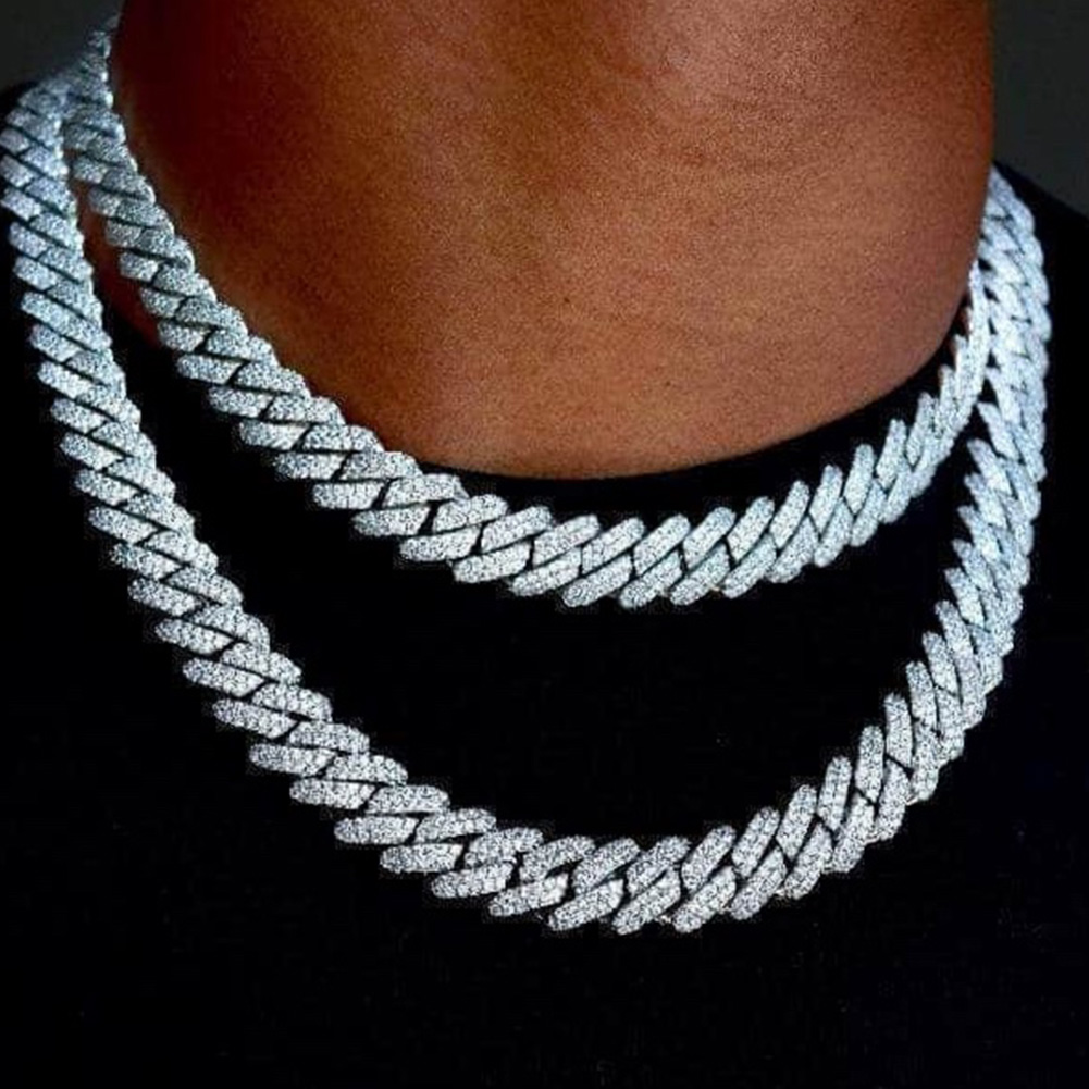 14 ミリメートルアイスアウトプロングキューバリンクチェーン - Cuban Link Chain 12Mm のレビューと価格
