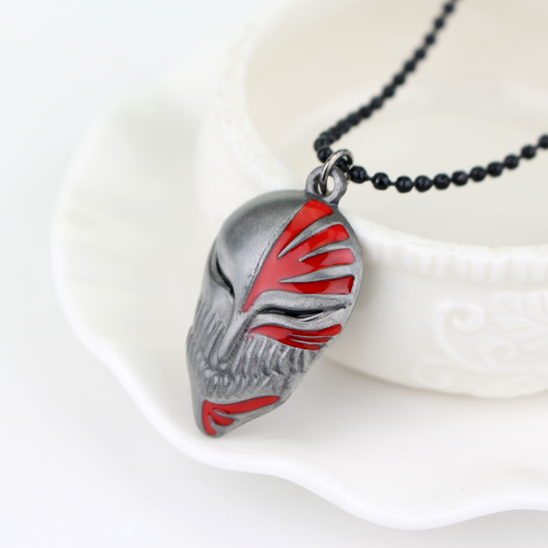 アニメ黒崎一護ホロウマスクブルヘッドボイドスカルマスクメタル - Anime Pendant Necklace のレビューと価格
