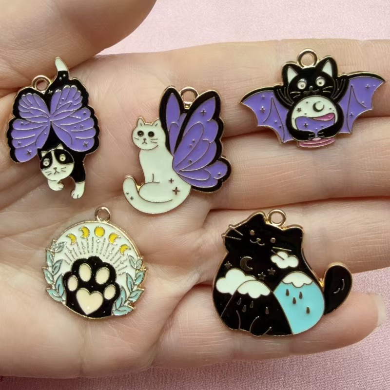 10 個蝶猫愛韓国版ジュエリーアクセサリードリップオイルペン - Earrings のレビューと価格
