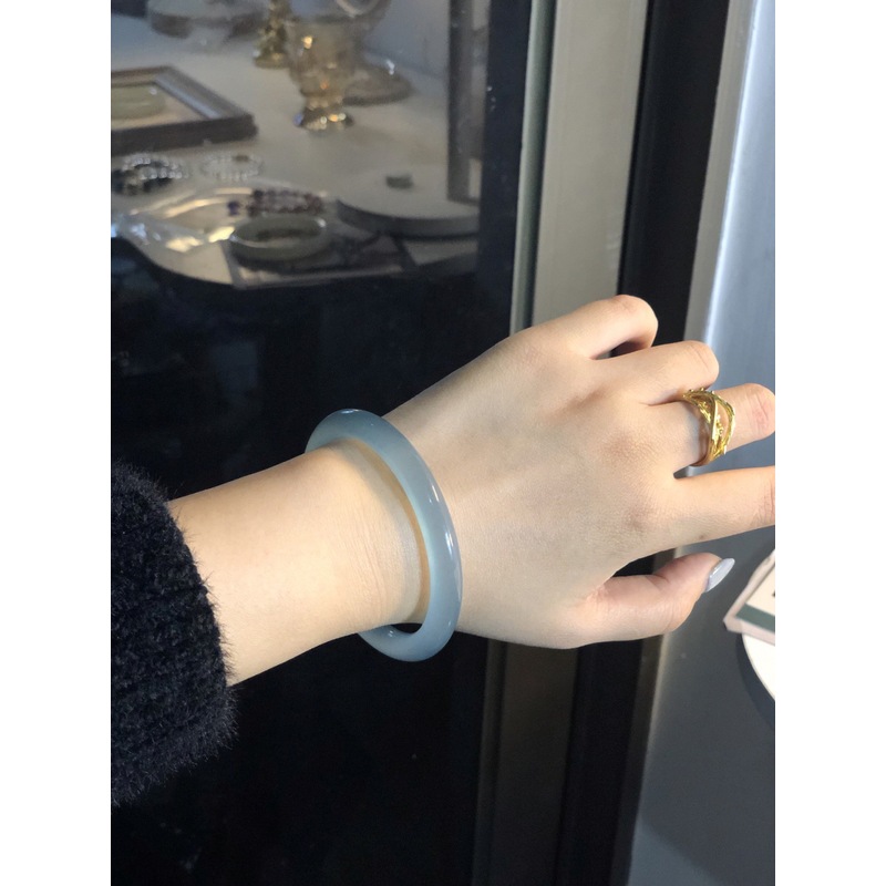 若者向けの細いブレスレット、天然の氷のような透明感のあるジェ - Bracelets のレビューと価格