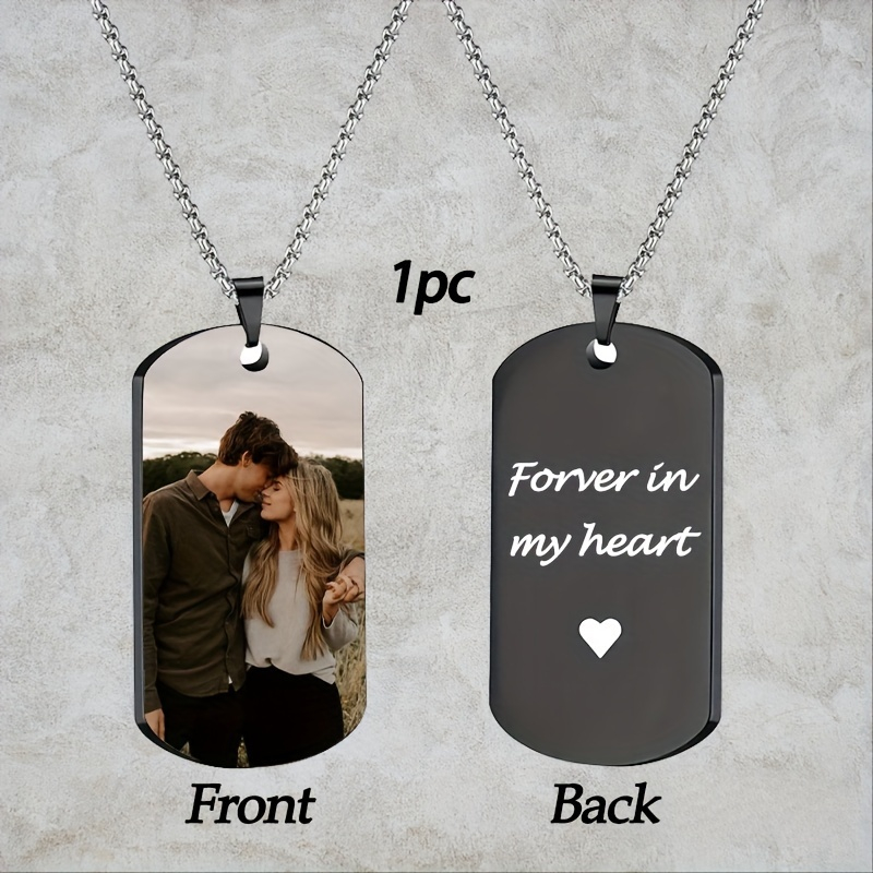 カスタム写真入りペンダントネックレス、カスタム写真入りドッグ - Custom Name Necklace Stainless Steel のレビューと価格