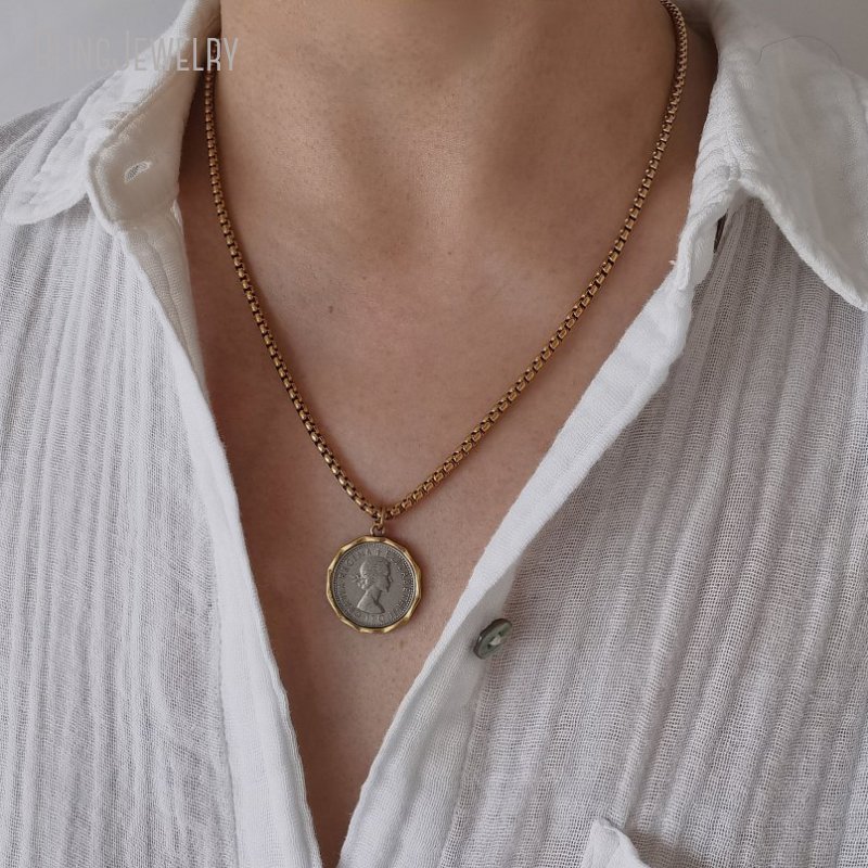 10 個防水ステンレス鋼ボックスチェーンジュエリーラッキー  - Cross Pendant Necklace Gold のレビューと価格