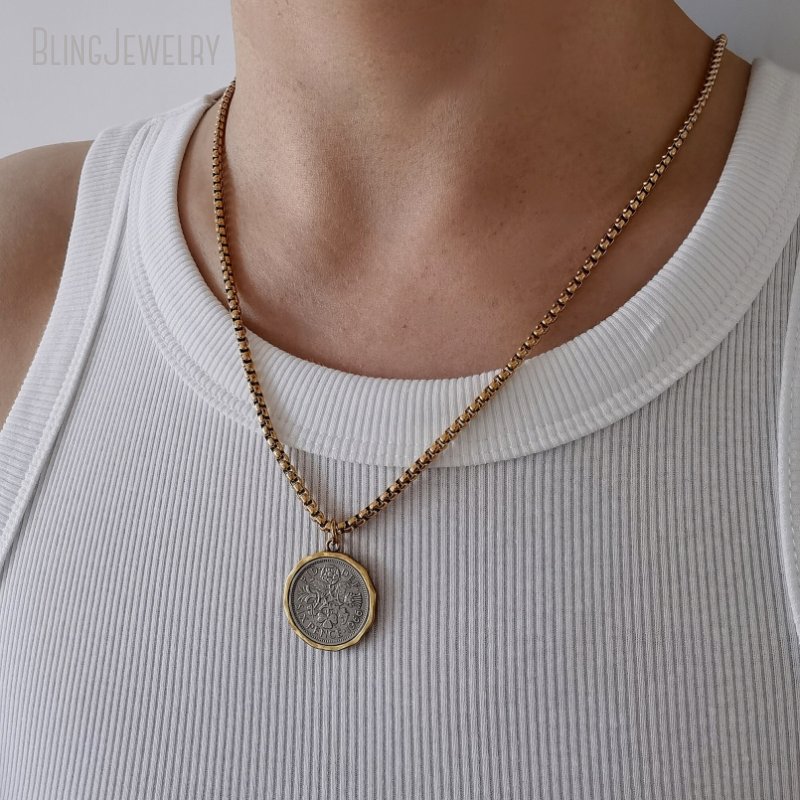 10 個防水ステンレス鋼ボックスチェーンジュエリーラッキー  - Cross Pendant Necklace Gold のレビューと価格