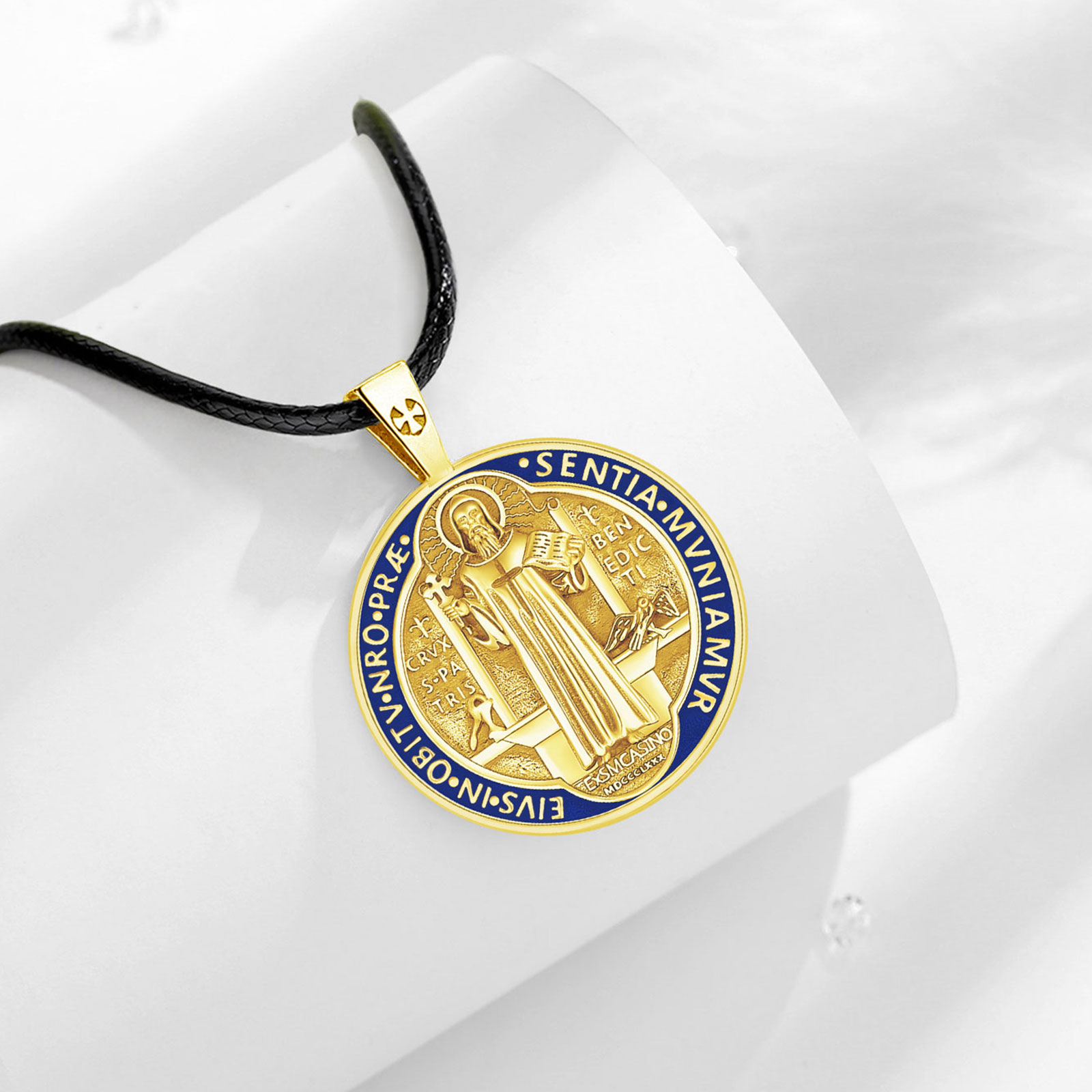 Eudora 925 スターリングシルバー聖ベネディクトネッ - 925 Sterling Silver Chain Necklace Men のレビューと価格