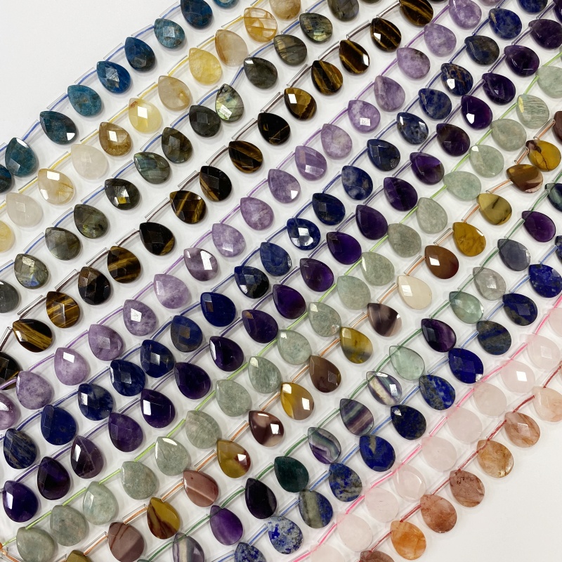 13x18mm ファセット加工 ティアドロップ型 天然水晶  - Crystal Pendant Necklace Natural Stone のレビューと価格