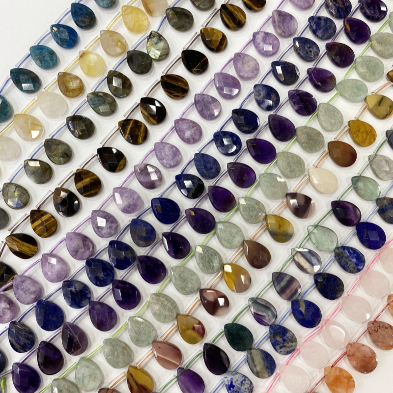 13x18mm ファセット加工 ティアドロップ型 天然水晶  - Crystal Pendant Necklace Natural Stone のレビューと価格