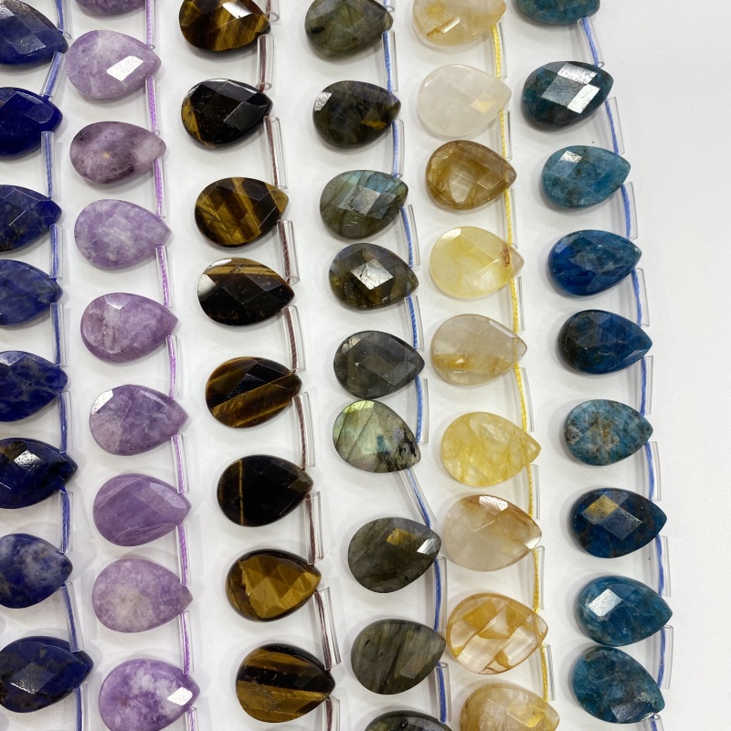 13x18mm ファセット加工 ティアドロップ型 天然水晶  - Crystal Pendant Necklace Natural Stone のレビューと価格