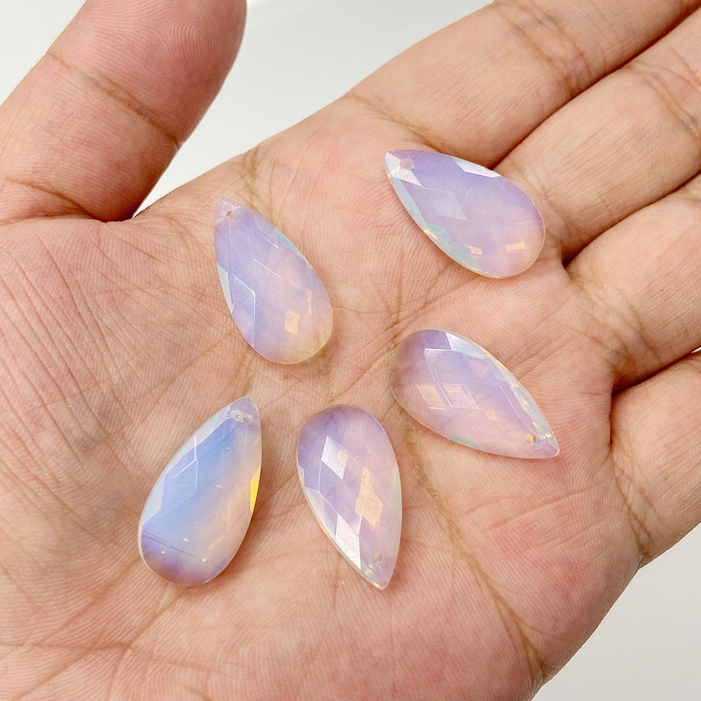 水滴の形をしたペンダント,ジュエリー作り用,長い天然石,タイ - Crystal Pendant Necklace Natural Stone のレビューと価格