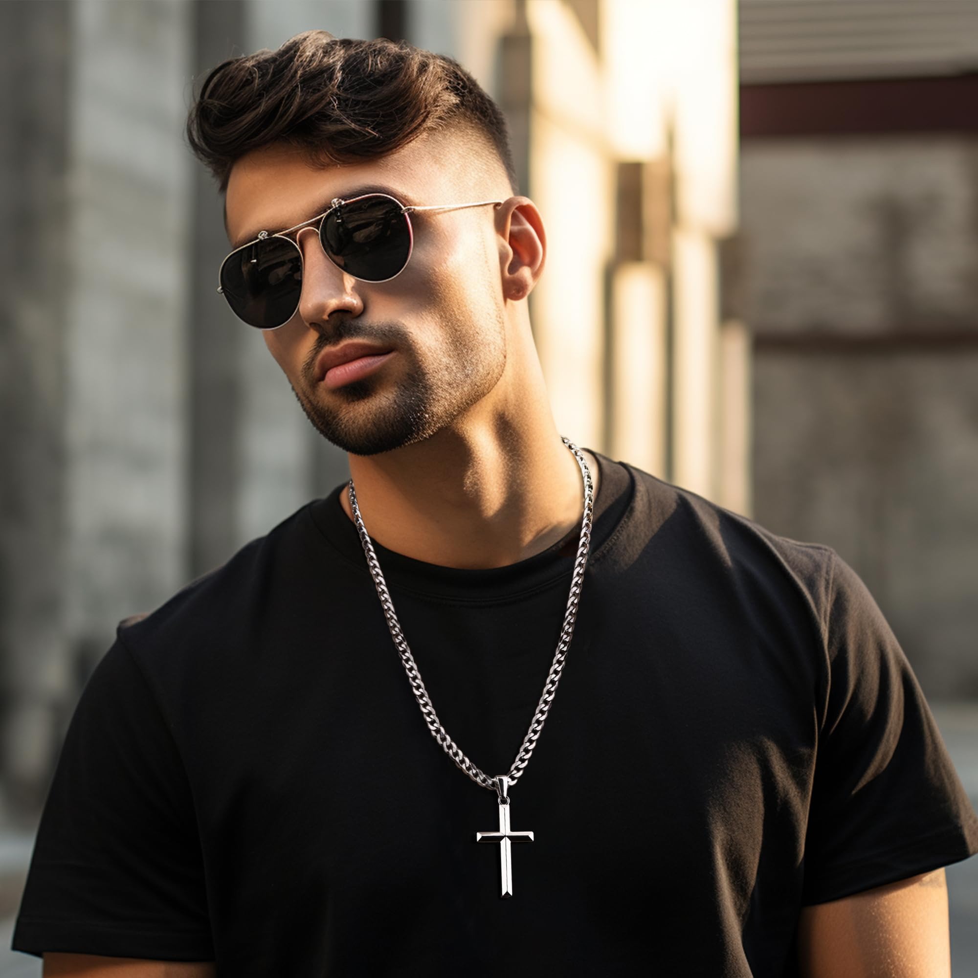 Fansilver 925 スターリングシルバー クロスネッ - 925 Sterling Silver Chain Necklace Men のレビューと価格