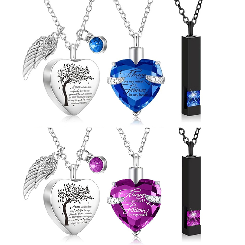 遺灰用ネックレス、3種類のスタイル、火葬記念品ネックレス、愛 - Heart Locket Necklace Photo のレビューと価格