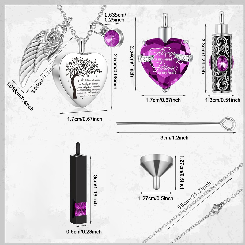 遺灰用ネックレス、3種類のスタイル、火葬記念品ネックレス、愛 - Heart Locket Necklace Photo のレビューと価格