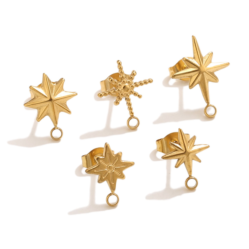 6個入りステンレス製スターピアススタッド、イヤリング製作ツー - Body Jewelry のレビューと価格