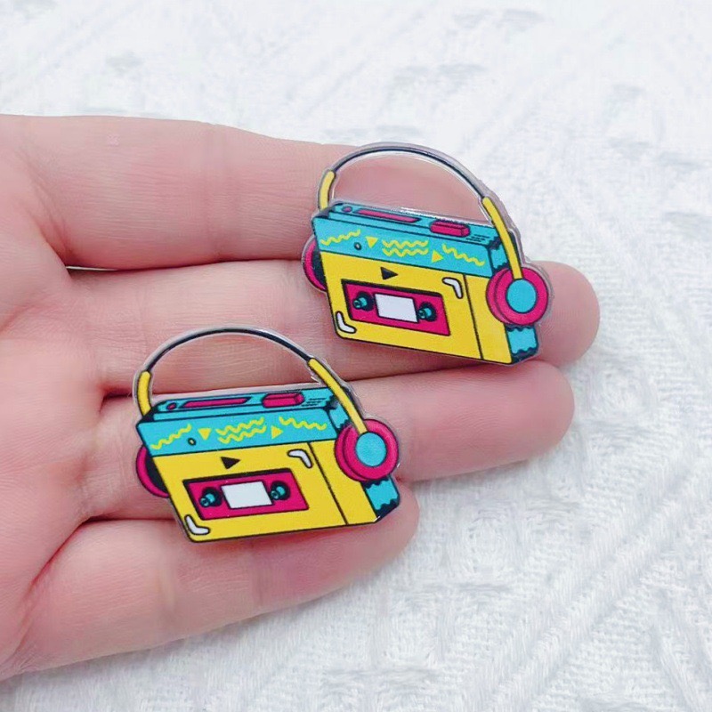 10 個ミュージックスタイルカセット DVD バーナー両面印 - Earrings のレビューと価格