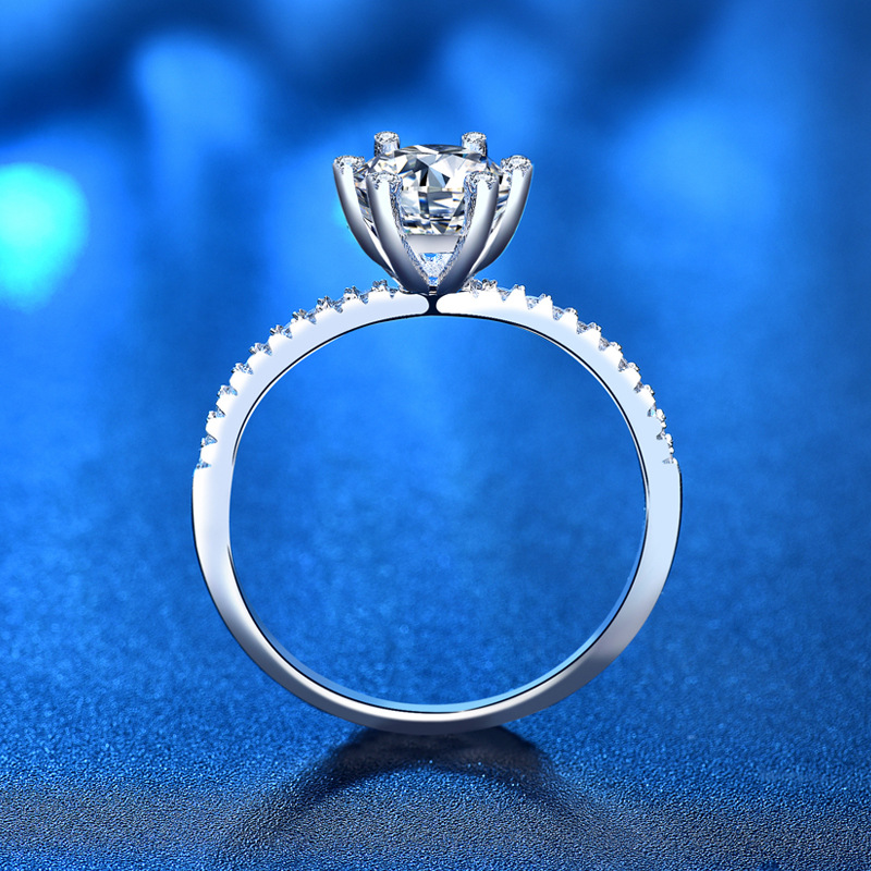 S925 結婚指輪 婚約指輪 モアサナイトリング 高級 1カ - Moissanite Engagement Ring 1 Carat のレビューと価格
