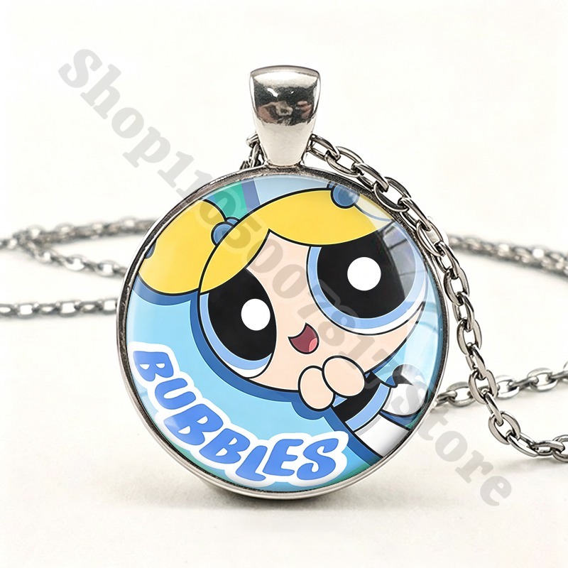 かわいいパワーパフ・ガールズキュートネックレス、漫画風クリエ - Anime Pendant Necklace のレビューと価格