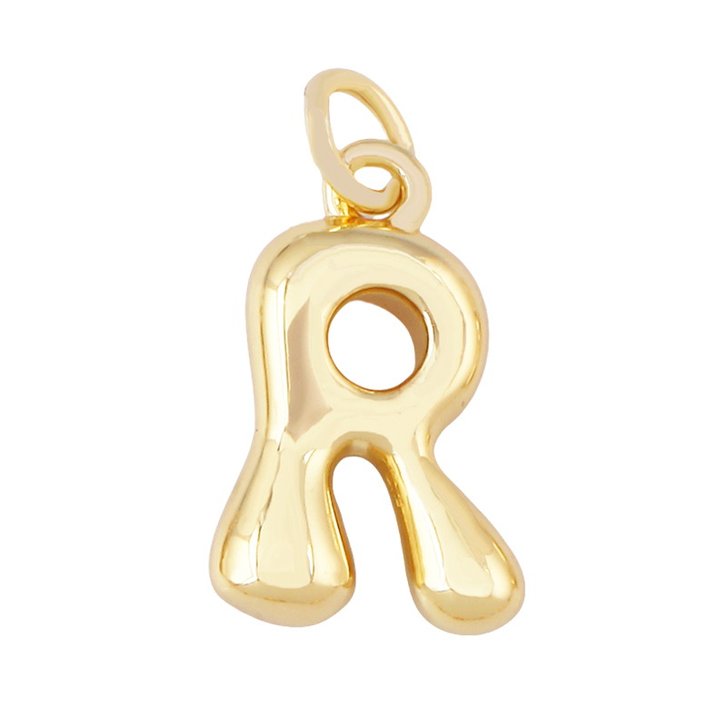 3個セット かわいい真鍮製イニシャルバブルネームA-Zレター - Initial Letter Necklace 18K Gold のレビューと価格