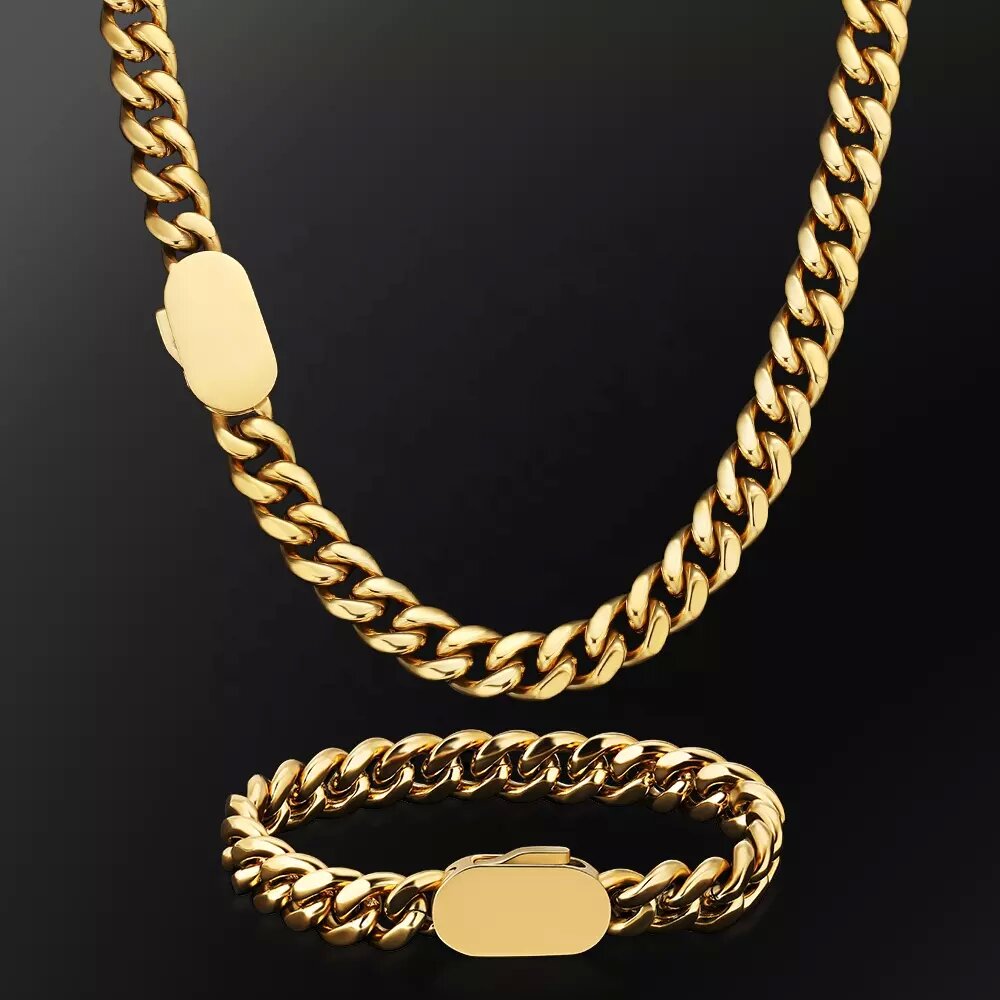 6-12 ミリメートル幅新スタイルステンレス鋼キューバチェー - Cuban Link Chain 12Mm のレビューと価格