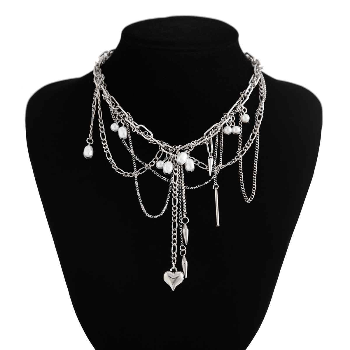 ヴィンテージ風イレギュラーイミテーションパールネックレス レ - Pearl Choker Necklace Vintage のレビューと価格